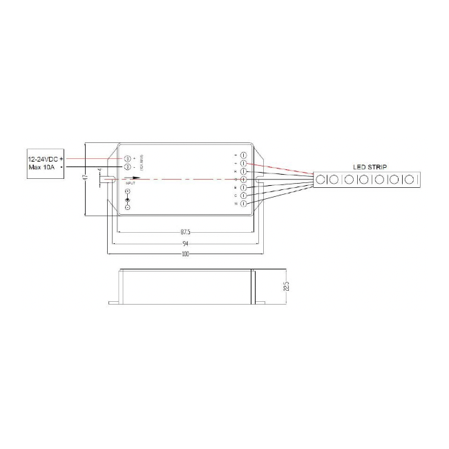 Styrdon Casambi till ledstrip 5-kanaler