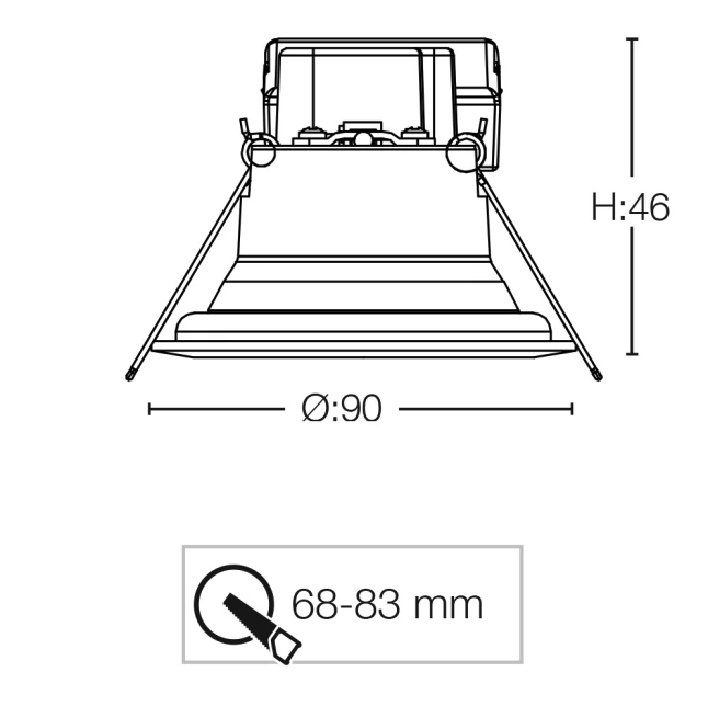 One 360 Riktbar LEDspot 600lm Ø:90mm